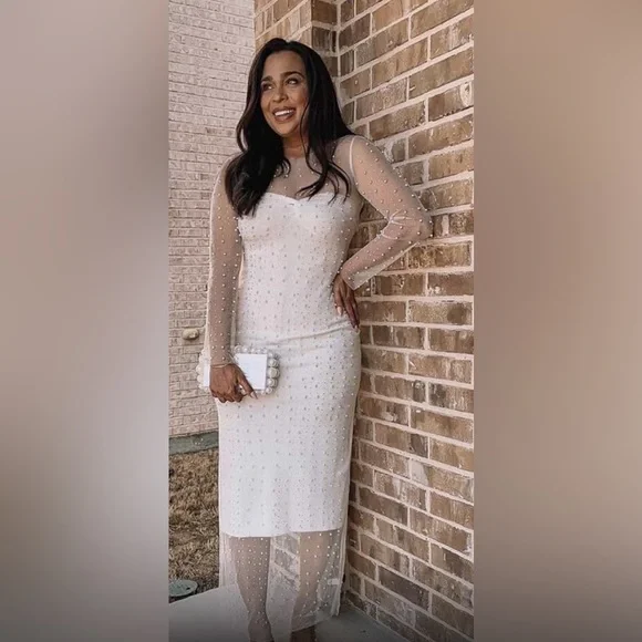 Dresses | Beaded Sheer Cover Up Dress | Poshmark